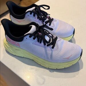 Hoka Running Shoes - lavender, black and yellow